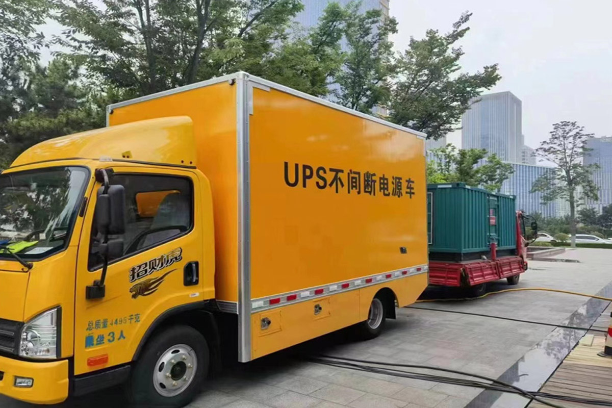 镇江发电机租赁施工现场