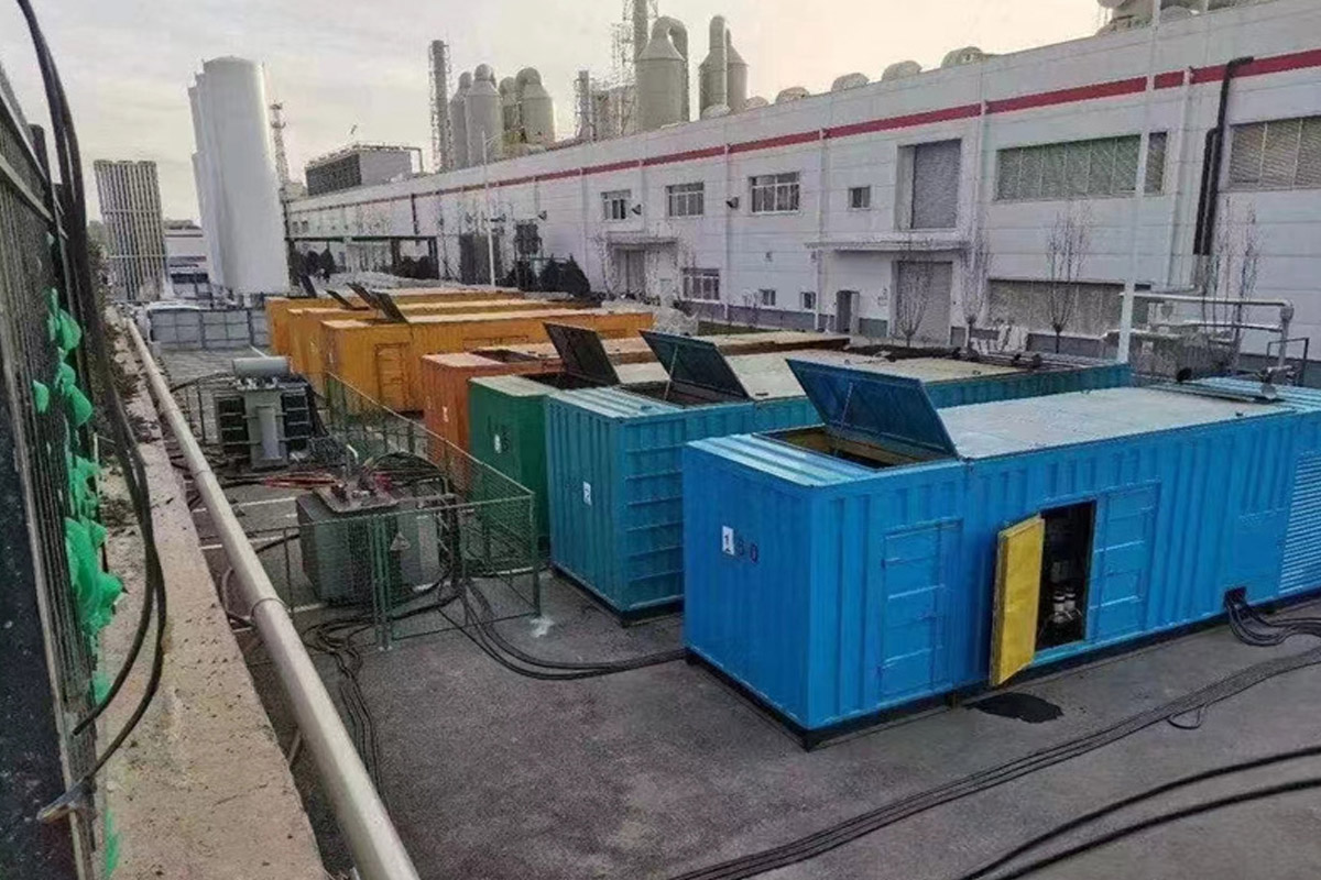 镇江发电机租赁施工现场